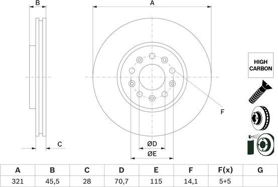 BOSCH 0 986 479 F03 - Discofreno autozon.pro