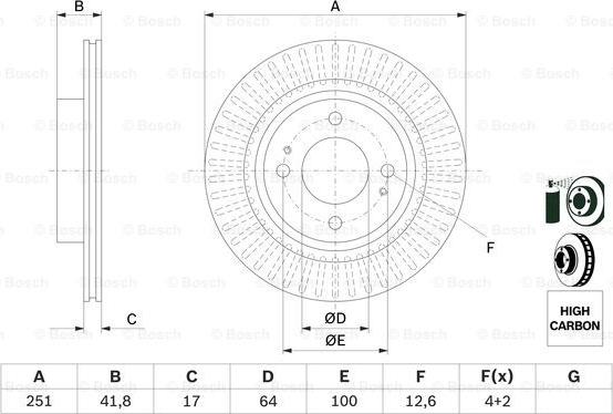 BOSCH 0 986 479 F14 - Discofreno autozon.pro