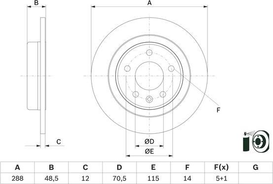 BOSCH 0 986 479 F83 - Discofreno autozon.pro