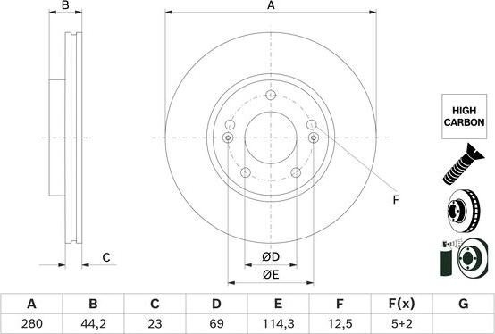 BOSCH 0 986 479 F36 - Discofreno autozon.pro