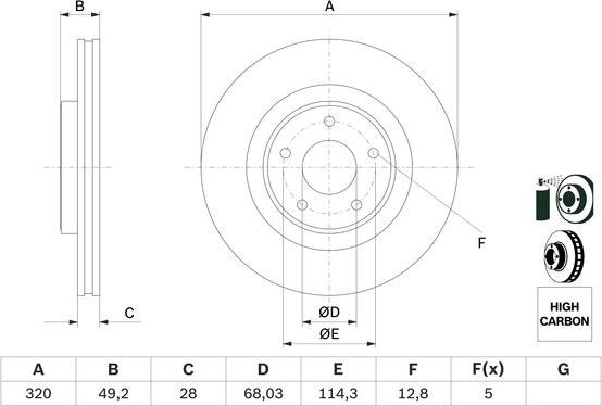 BOSCH 0 986 479 F33 - Discofreno autozon.pro