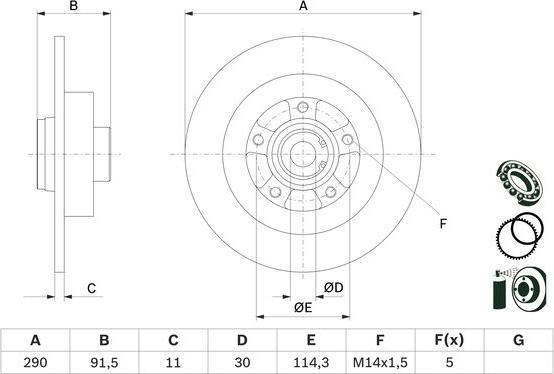 BOSCH 0 986 479 F24 - Discofreno autozon.pro