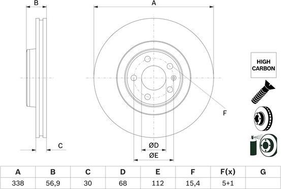 BOSCH 0 986 479 F25 - Discofreno autozon.pro