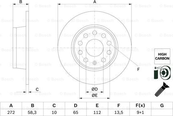 BOSCH 0 986 479 F23 - Discofreno autozon.pro