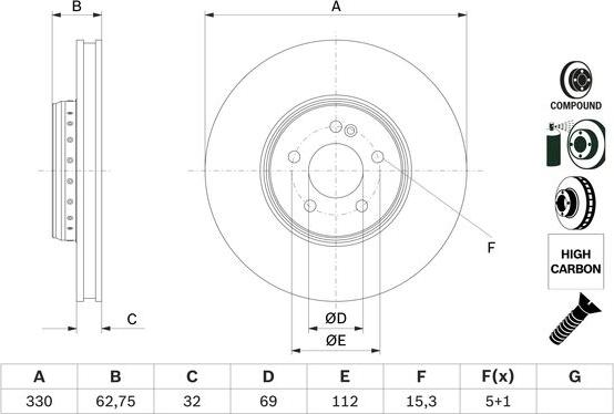 BOSCH 0 986 479 G43 - Discofreno autozon.pro