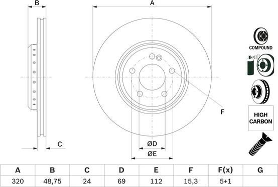 BOSCH 0 986 479 G39 - Discofreno autozon.pro