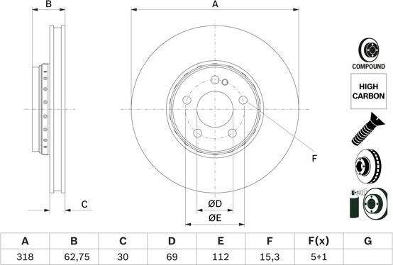 BOSCH 0 986 479 G34 - Discofreno autozon.pro