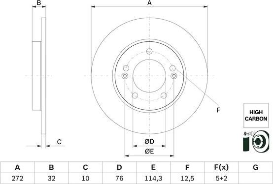 BOSCH 0 986 479 G30 - Discofreno autozon.pro