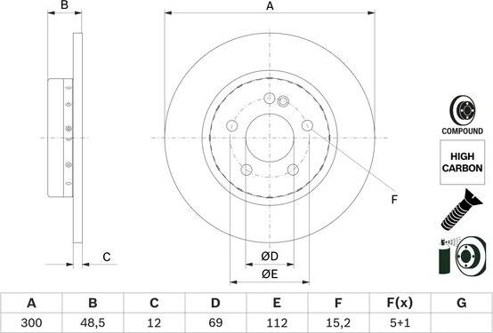 BOSCH 0 986 479 H49 - Discofreno autozon.pro