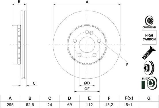 BOSCH 0 986 479 H45 - Discofreno autozon.pro