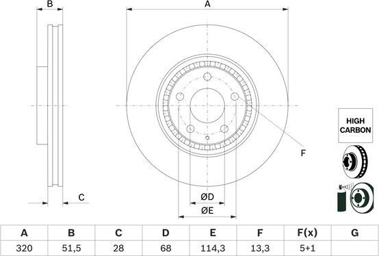 BOSCH 0 986 479 H02 - Discofreno autozon.pro