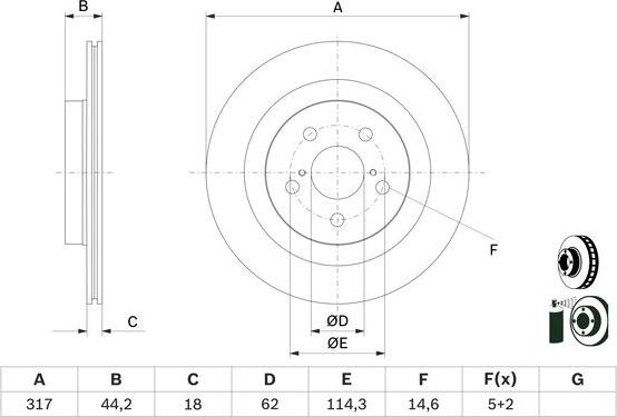 BOSCH 0 986 479 H19 - Discofreno autozon.pro