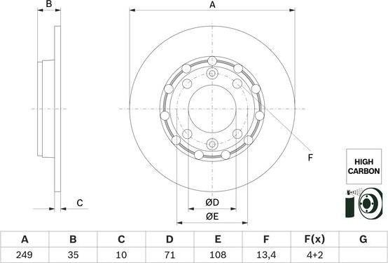 BOSCH 0 986 479 H15 - Discofreno autozon.pro