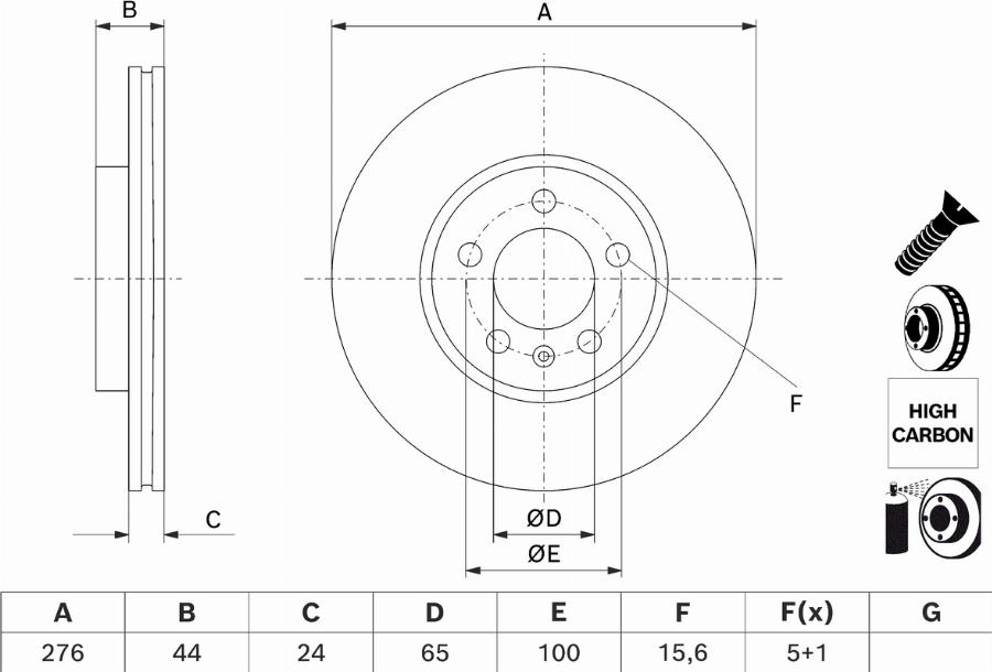 BOSCH 0 986 479 H71 - Discofreno autozon.pro