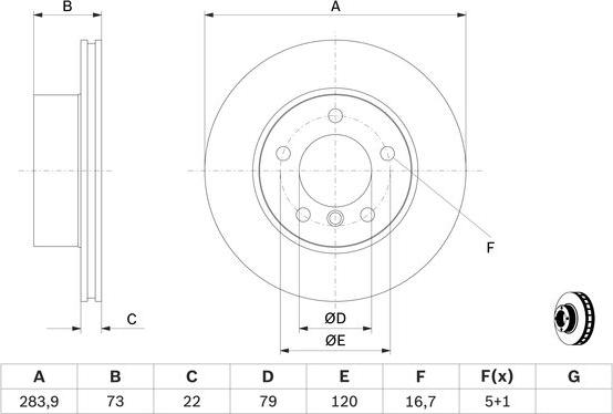 BOSCH 0 986 479 W60 - Discofreno autozon.pro