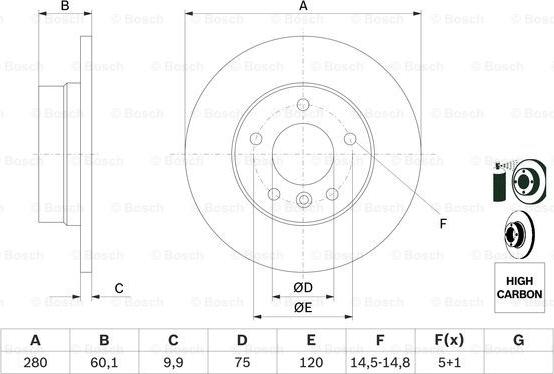 BOSCH 0 986 478 561 - Discofreno autozon.pro