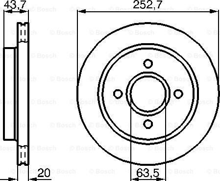 BOSCH 0 986 478 605 - Discofreno autozon.pro