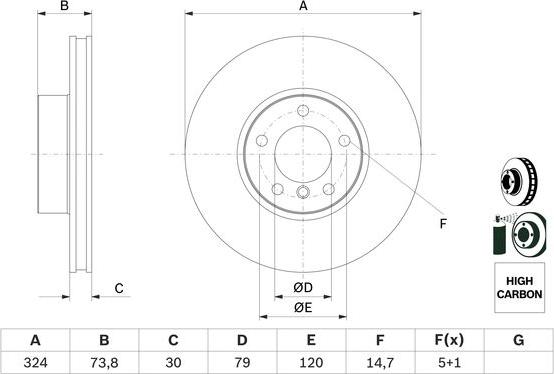 BOSCH 0 986 478 024 - Discofreno autozon.pro