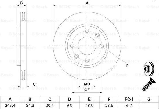 BOSCH 0 986 479 B32 - Discofreno autozon.pro