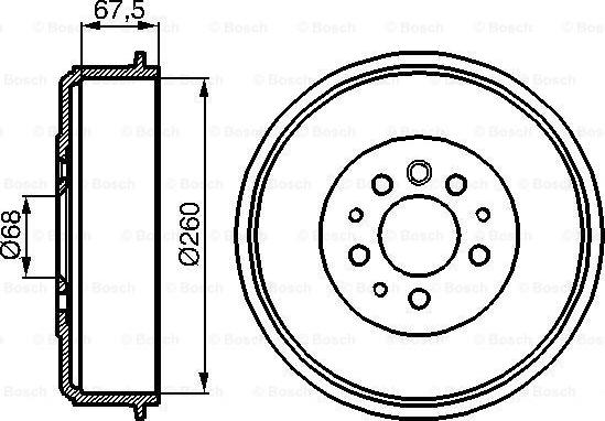 BOSCH 0 986 477 046 - Tamburo freno autozon.pro