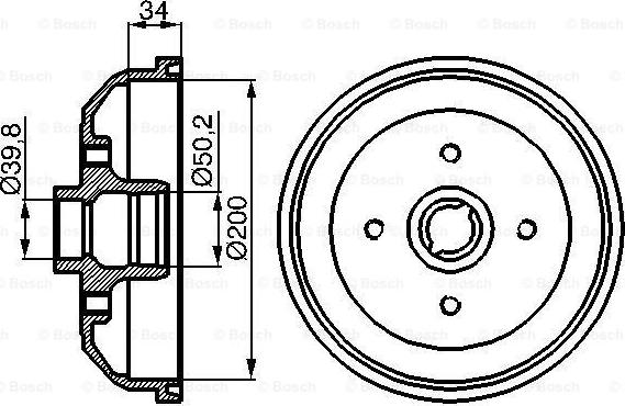 BOSCH 0 986 477 040 - Tamburo freno autozon.pro