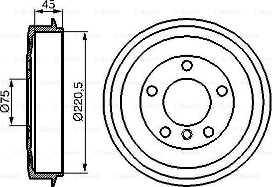 BOSCH 0 986 477 043 - Tamburo freno autozon.pro