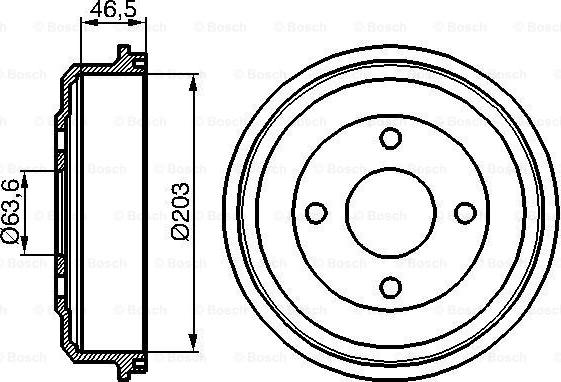 BOSCH 0 986 477 054 - Tamburo freno autozon.pro