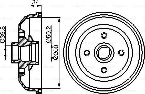 BOSCH 0 986 477 056 - Tamburo freno autozon.pro