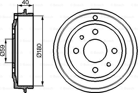 BOSCH 0 986 477 083 - Tamburo freno autozon.pro