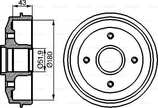 BOSCH 0 986 477 020 - Tamburo freno autozon.pro