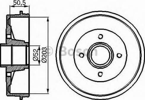 BOSCH 0 986 477 077 - Tamburo freno autozon.pro