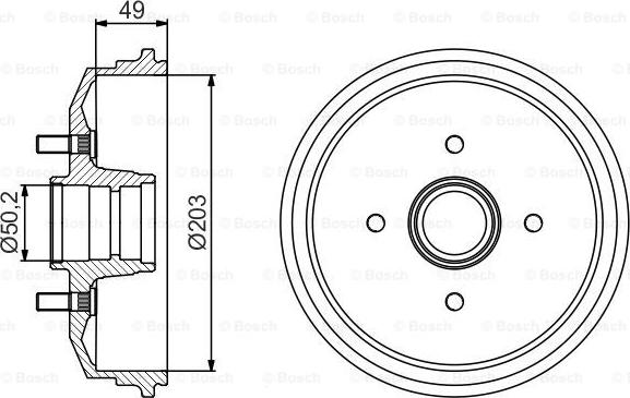 BOSCH 0 986 477 190 - Tamburo freno autozon.pro