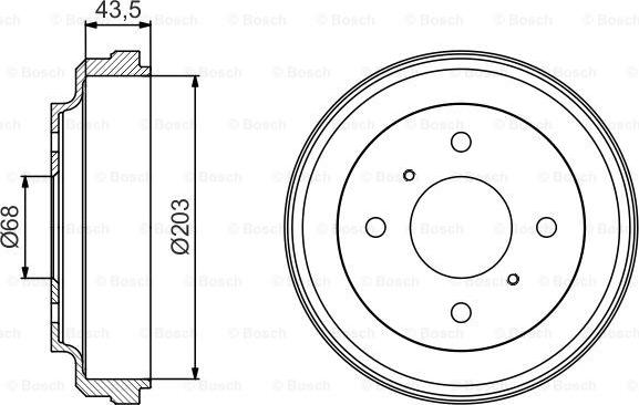 BOSCH 0 986 477 198 - Tamburo freno autozon.pro