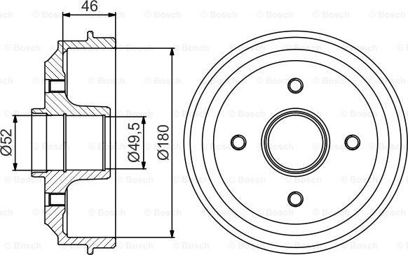 BOSCH 0 986 477 155 - Tamburo freno autozon.pro