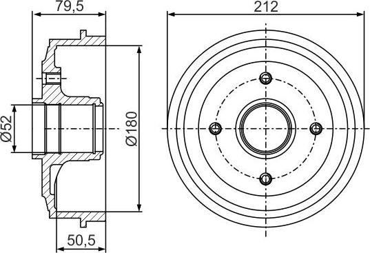 BOSCH 0 986 477 153 - Tamburo freno autozon.pro