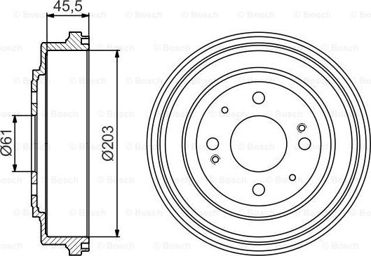 BOSCH 0 986 477 166 - Tamburo freno autozon.pro