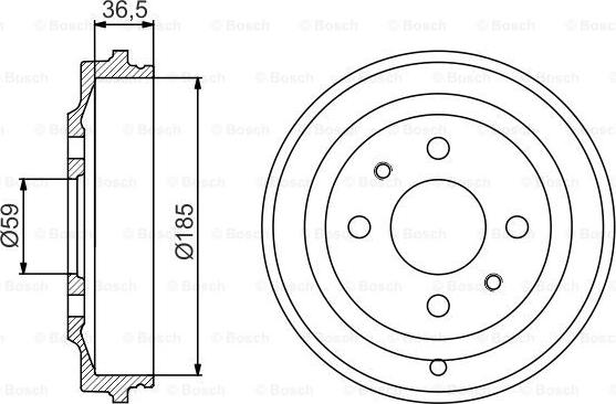 BOSCH 0 986 477 161 - Tamburo freno autozon.pro