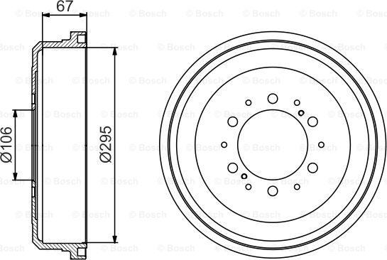 BOSCH 0 986 477 167 - Tamburo freno autozon.pro