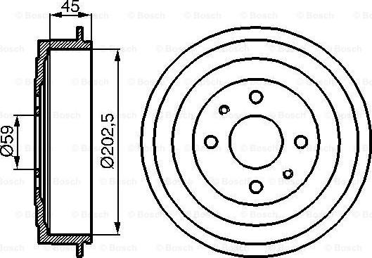 BOSCH 0 986 477 109 - Tamburo freno autozon.pro