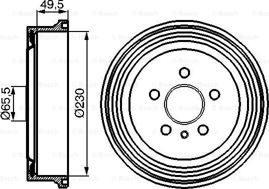 BOSCH 0 986 477 104 - Tamburo freno autozon.pro