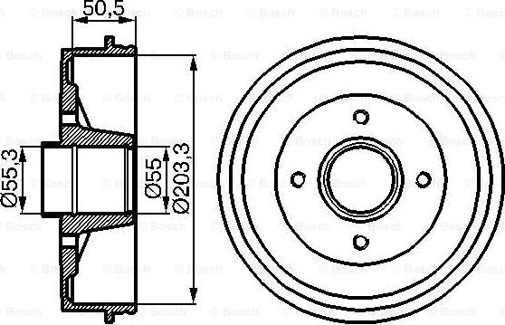 BOSCH 0 986 477 108 - Tamburo freno autozon.pro