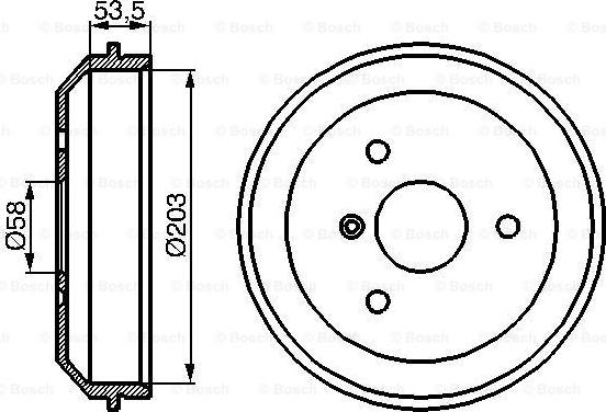 BOSCH 0 986 477 103 - Tamburo freno autozon.pro