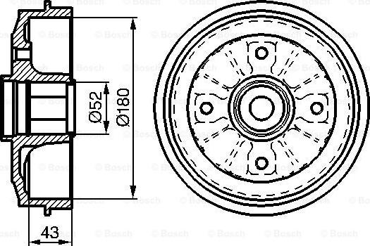 BOSCH 0 986 477 114 - Tamburo freno autozon.pro