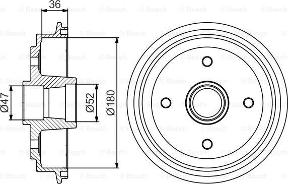 BOSCH 0 986 477 187 - Tamburo freno autozon.pro