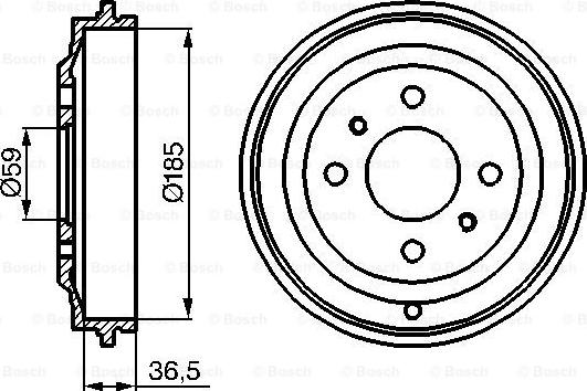 BOSCH 0 986 477 125 - Tamburo freno autozon.pro