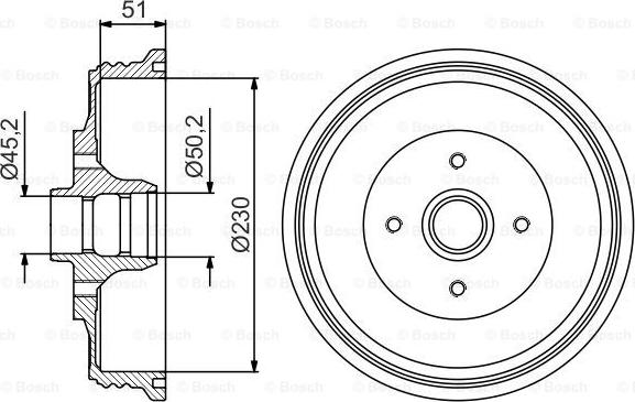 BOSCH 0 986 477 179 - Tamburo freno autozon.pro