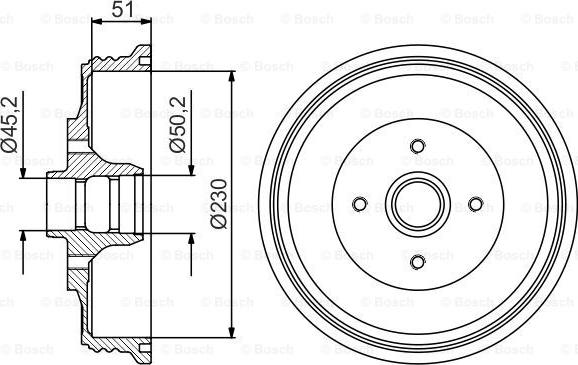 BOSCH 0 986 477 178 - Tamburo freno autozon.pro