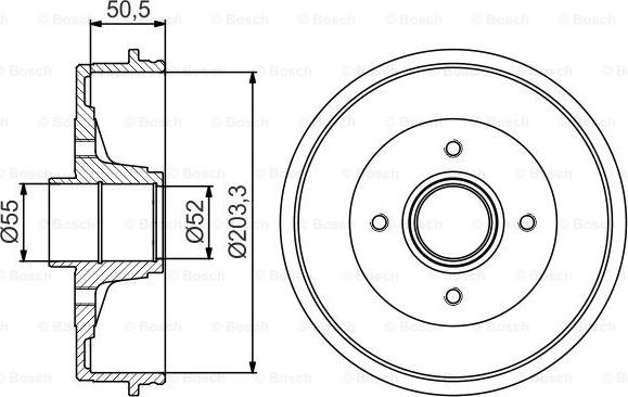 BOSCH 0 986 477 173 - Tamburo freno autozon.pro