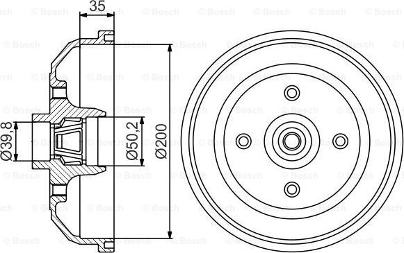 BOSCH 0 986 477 256 - Tamburo freno autozon.pro