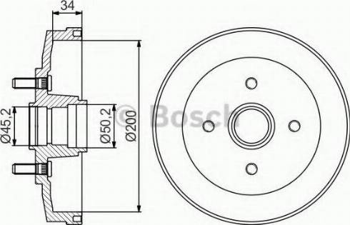 BOSCH 0 986 477 250 - Tamburo freno autozon.pro